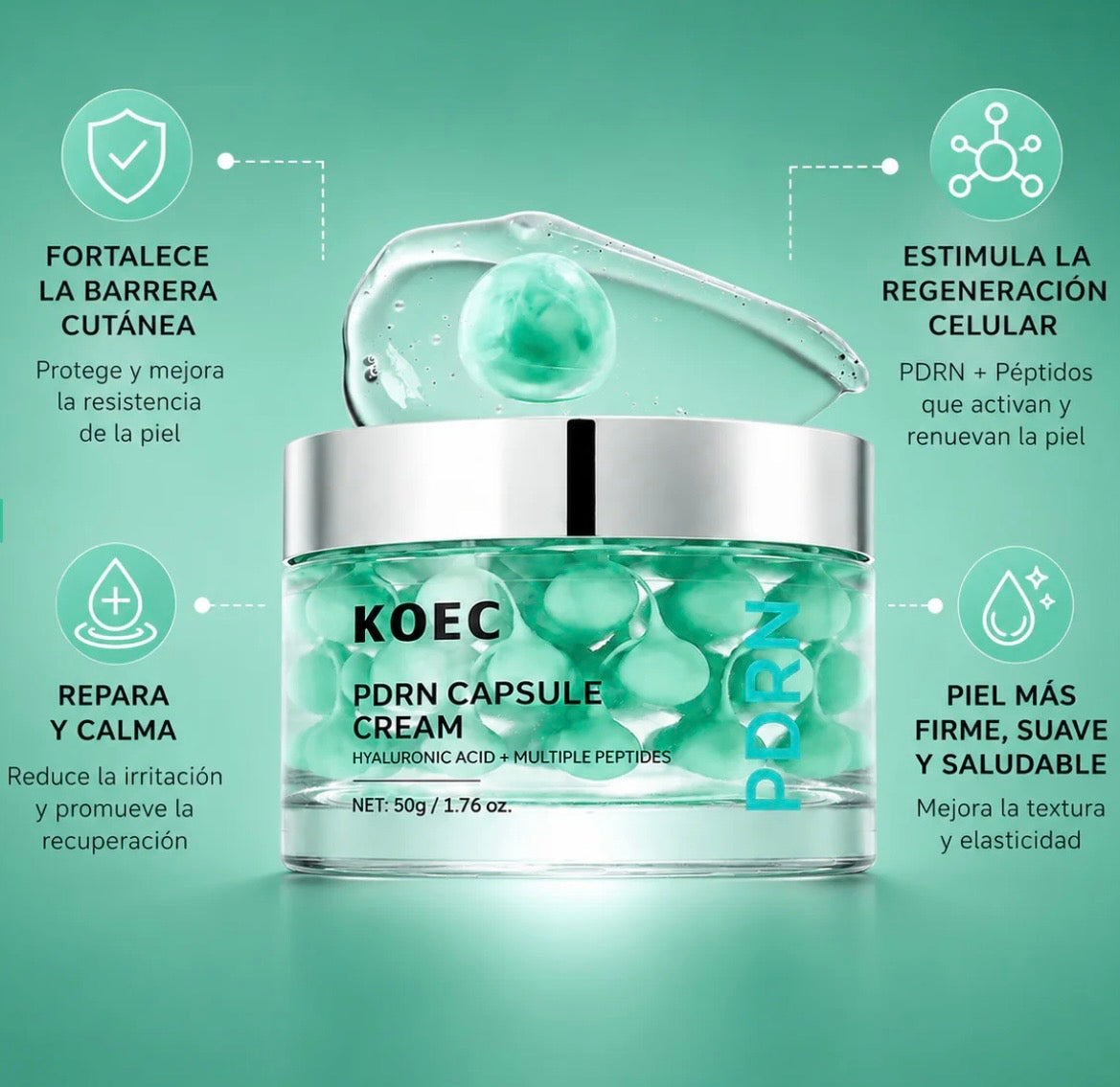 KOEC Capsule Cream · Crema con cápsulas de ADN de Salmón