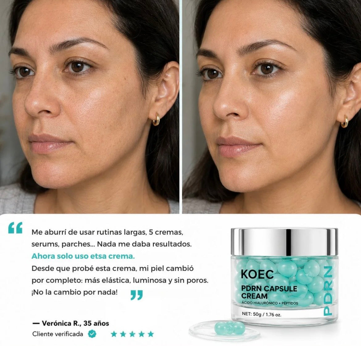 KOEC Capsule Cream · Crema con cápsulas de ADN de Salmón