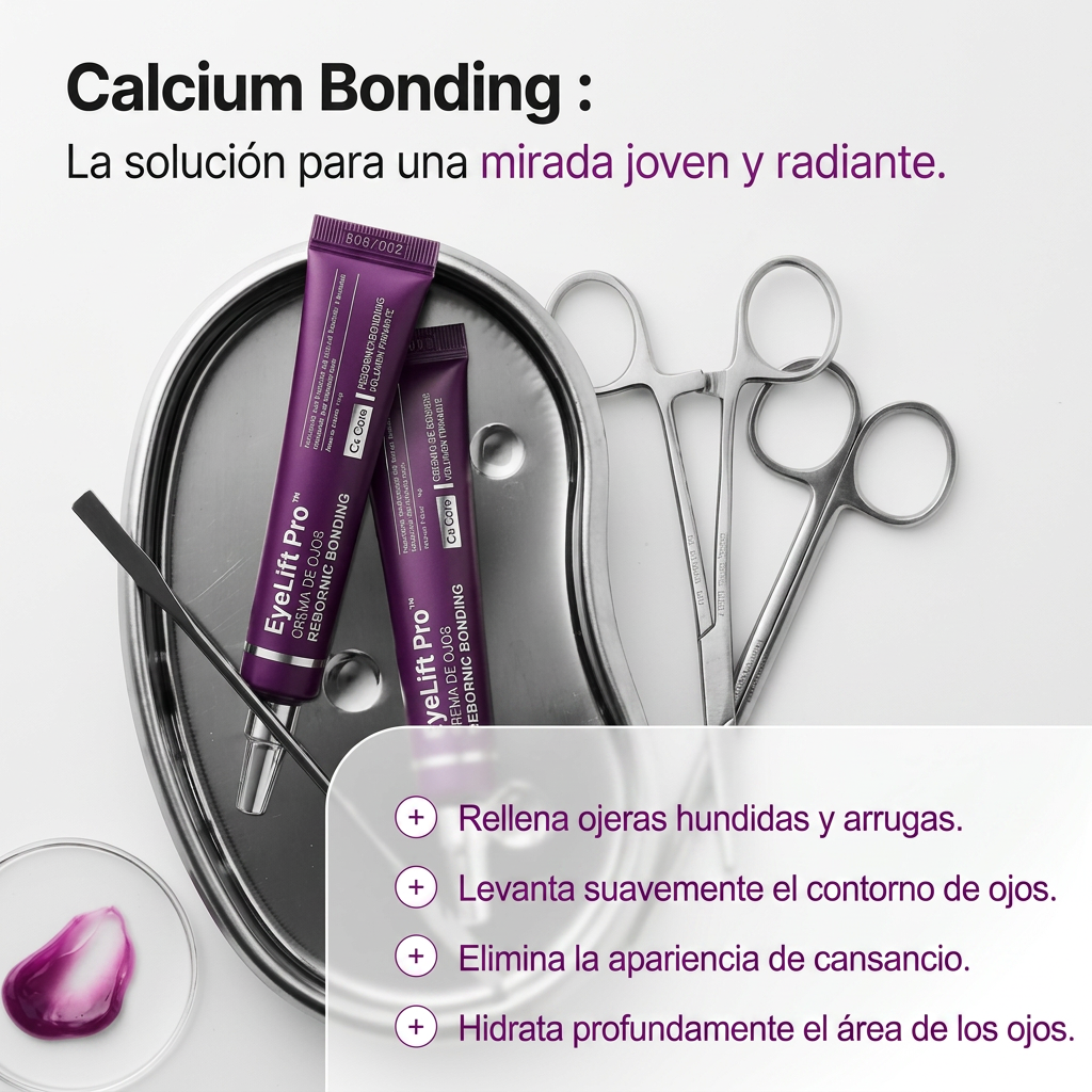 EyeLift Pro™ — Crema Coreana Anti-Ojeras con Calcio, Péptidos y Colágeno